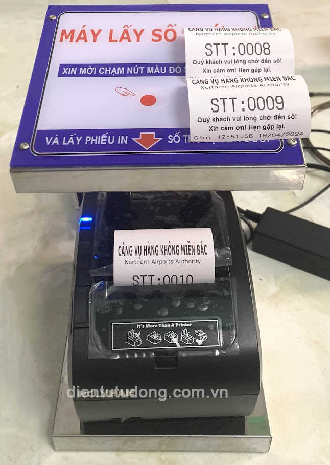 Máy lấy số thứ tự cho cảng hàng không miền bắc 